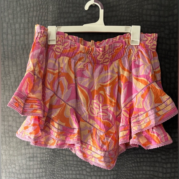 aerie vibrant pink & orange ruffled shorts NWT🧡🩷 - Picture 2 of 6